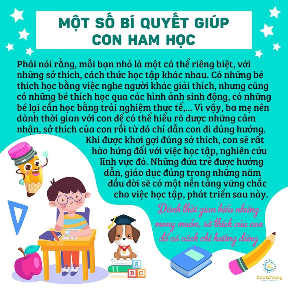 BÍ QUYẾT GIÚP CON HAM HỌC