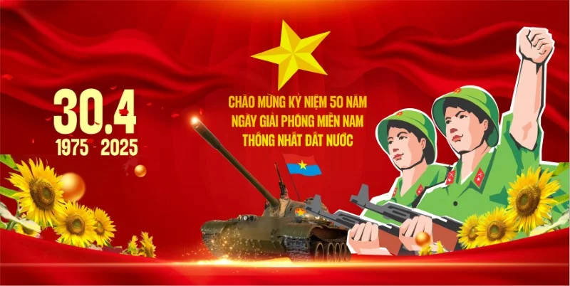 CHÀO MỪNG NGÀY GIẢI PHÓNG MIỀN NAM THỐNG NHẤT ĐÁT NƯỚC 30/04